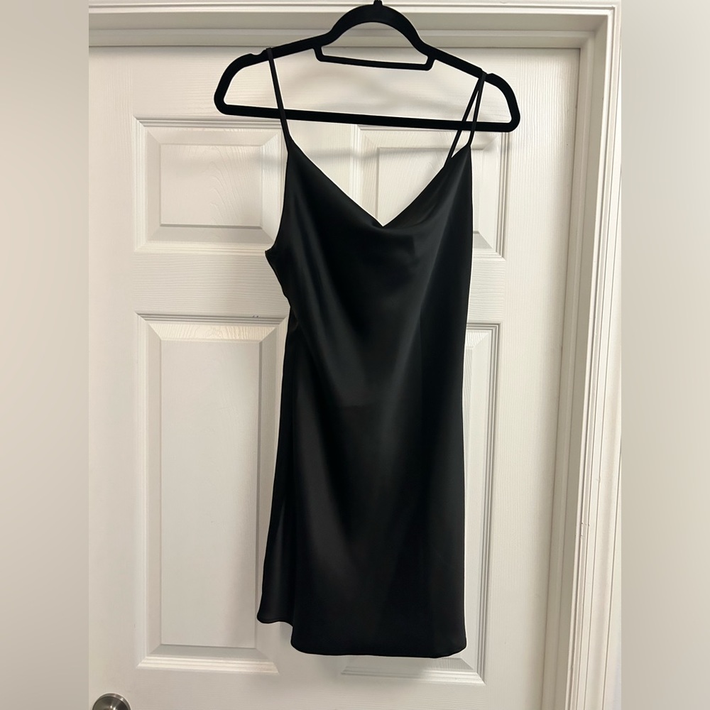 Black slip dress